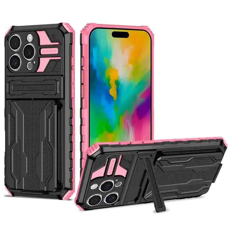 Kickstand Armor Card Wallet Phone Case