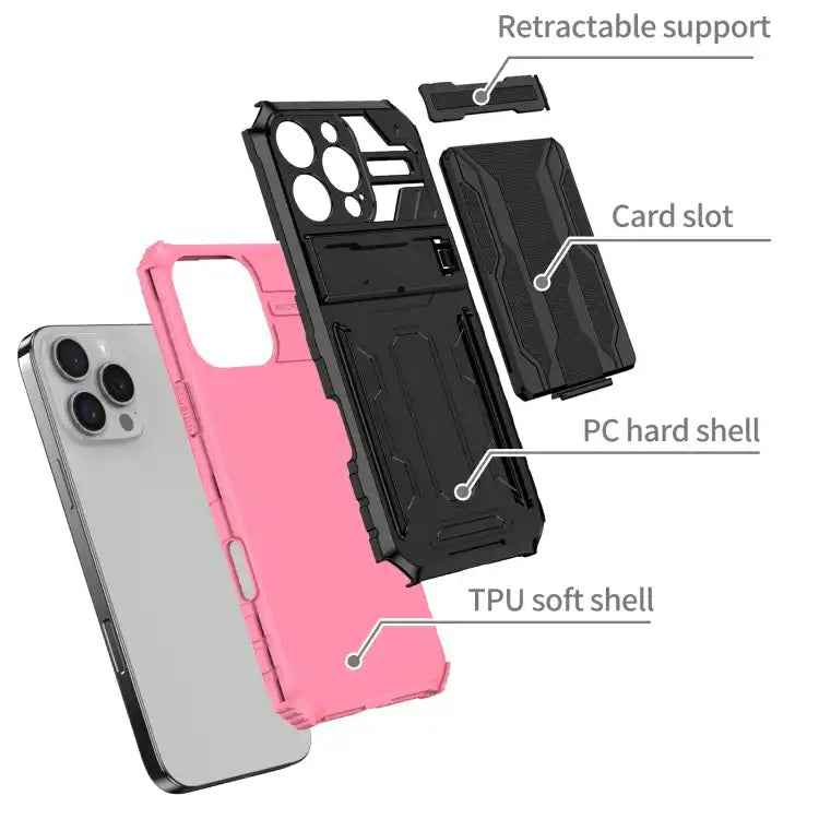 Kickstand Armor Card Wallet Phone Case