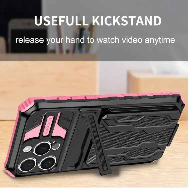 Kickstand Armor Card Wallet Phone Case