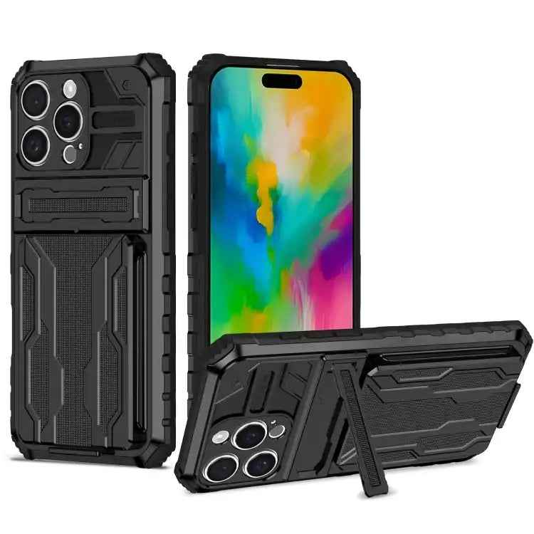 Kickstand Armor Card Wallet Phone Case