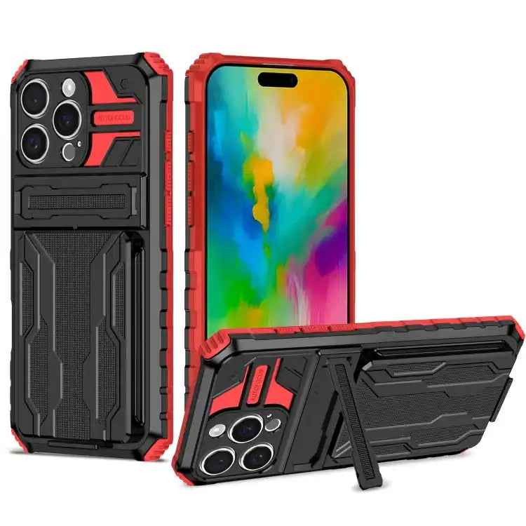 Kickstand Armor Card Wallet Phone Case