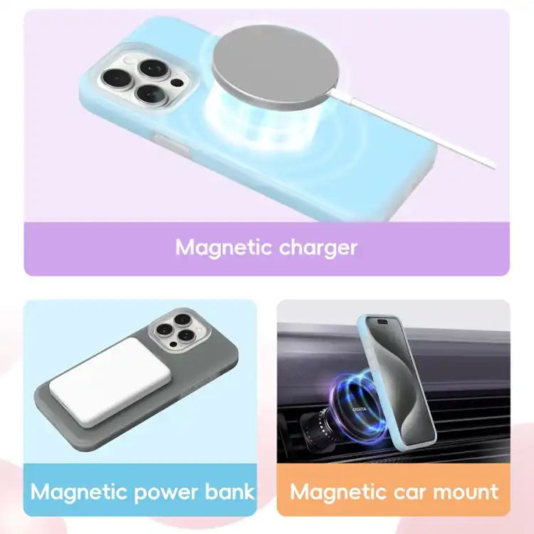 Jelly Liquid Silicone MagSafe Magnetic Phone Case