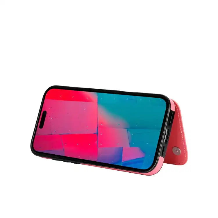 Double Buckle Butterfly Embossing PU Phone Case