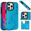 Double Buckle Butterfly Embossing PU Phone Case