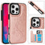 Double Buckle Butterfly Embossing PU Phone Case