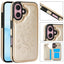 Double Buckle Butterfly Embossing PU Phone Case