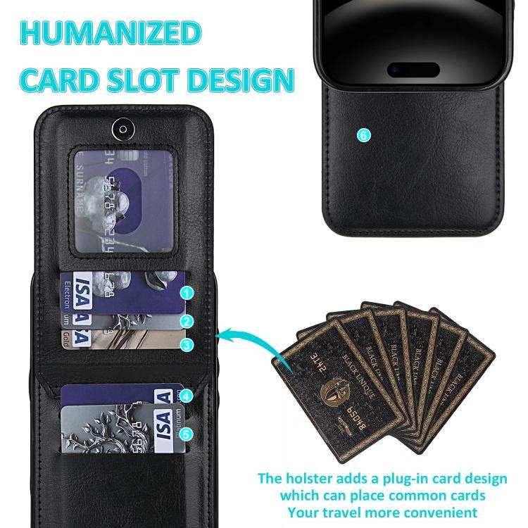 Solid Color Card Slots Bracket PU Phone Case
