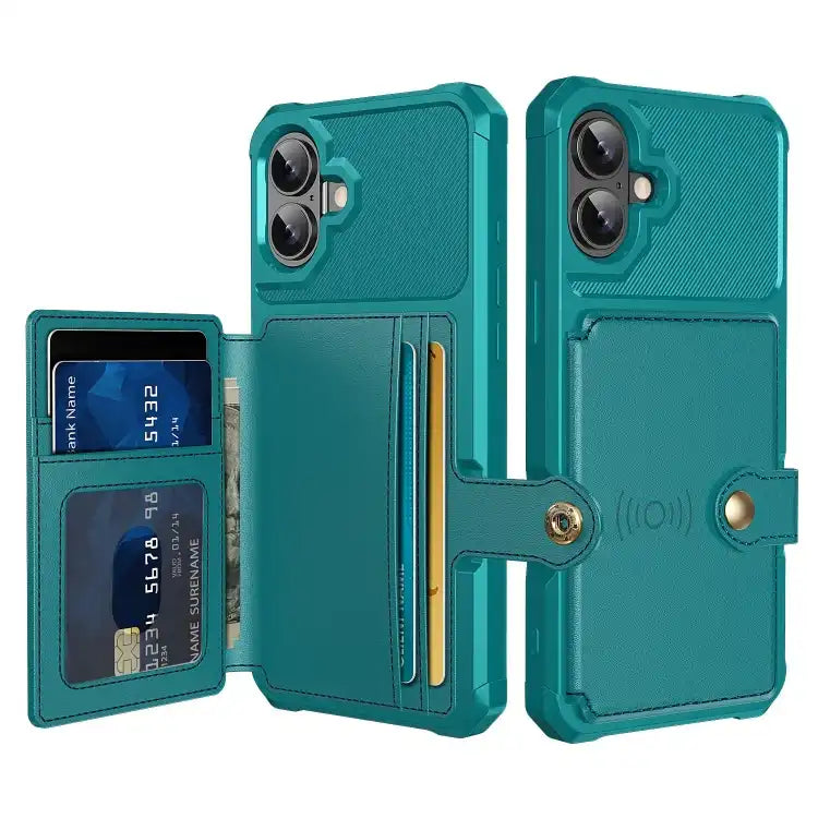 Magnetic Wallet Card Bag Leather Phone Case