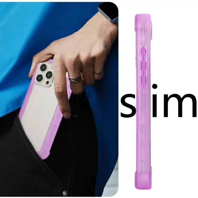 Transparent Matte TPU Hybrid PC 3-in-1 Phone Case