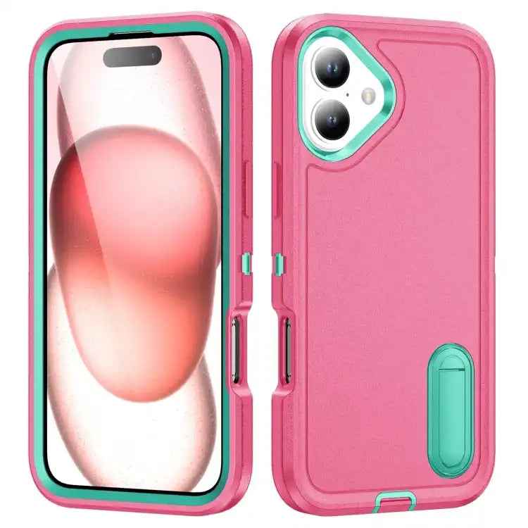 Rugged PC + Silicone Phone Case with Holder