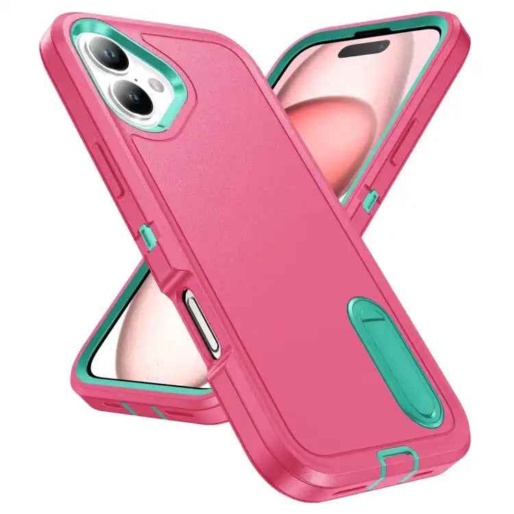 Rugged PC + Silicone Phone Case with Holder