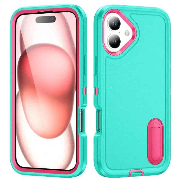 Rugged PC + Silicone Phone Case with Holder