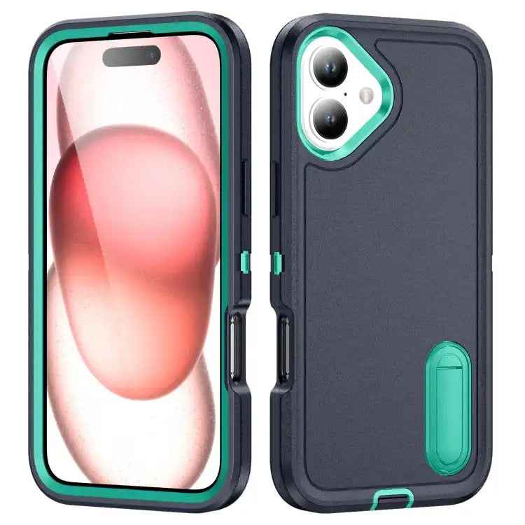 Rugged PC + Silicone Phone Case with Holder