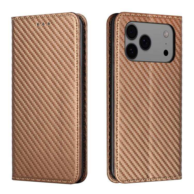 Carbon Fiber Texture Magnetic Flip Leather Phone Case