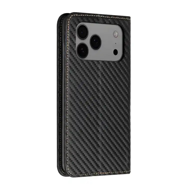 Carbon Fiber Texture Magnetic Flip Leather Phone Case