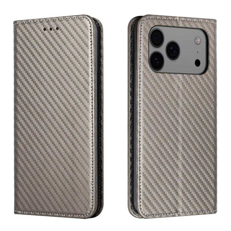 Carbon Fiber Texture Magnetic Flip Leather Phone Case