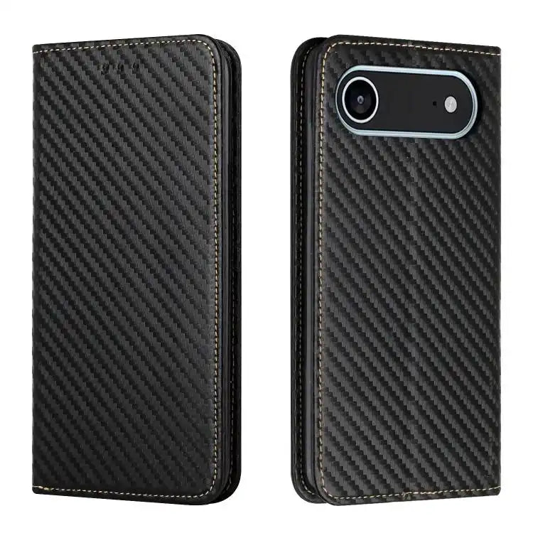 Carbon Fiber Texture Magnetic Flip Leather Phone Case