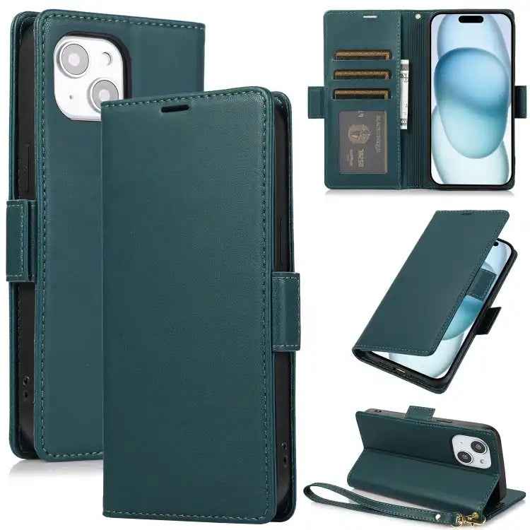 Side Buckle RFID Anti-theft Leather Phone Case