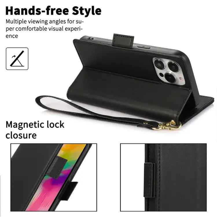 Side Buckle RFID Anti-theft Leather Phone Case