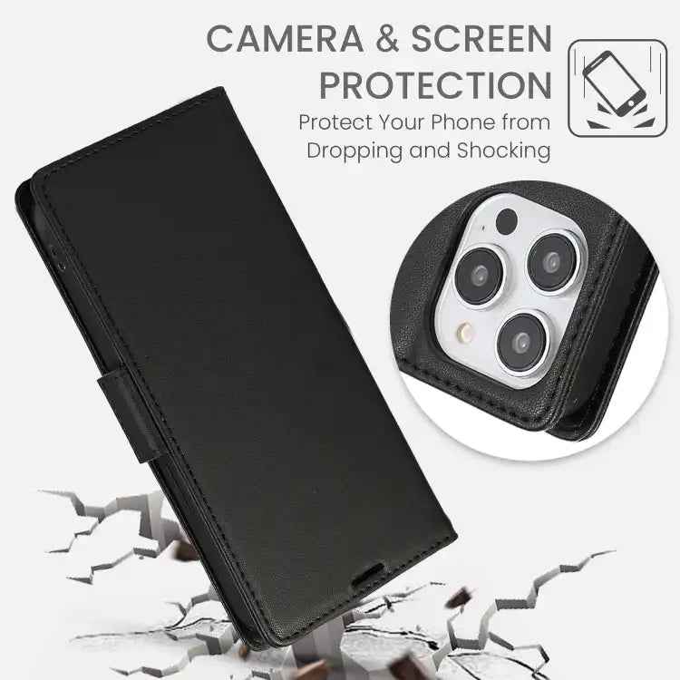 Side Buckle RFID Anti-theft Leather Phone Case