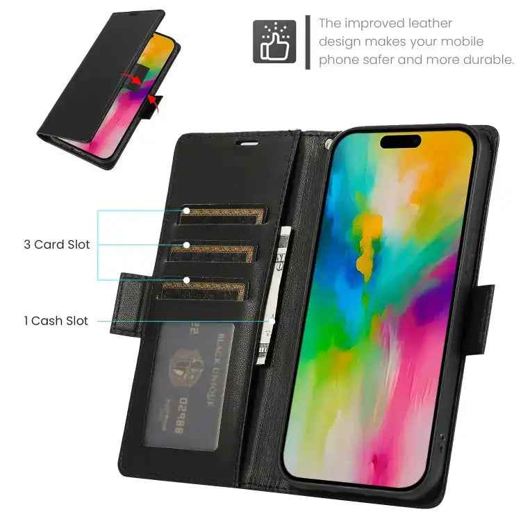 Side Buckle RFID Anti-theft Leather Phone Case