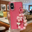 TPU + PC + Glitter Sequins Full Coverage Phone Case with Bracelet