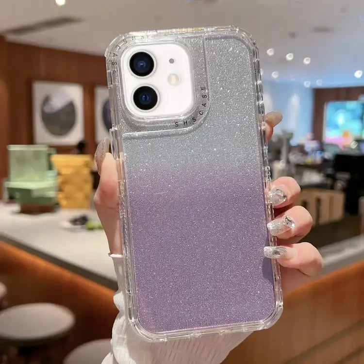 TPU + PC + Glitter Paper Full Coverage Phone Case