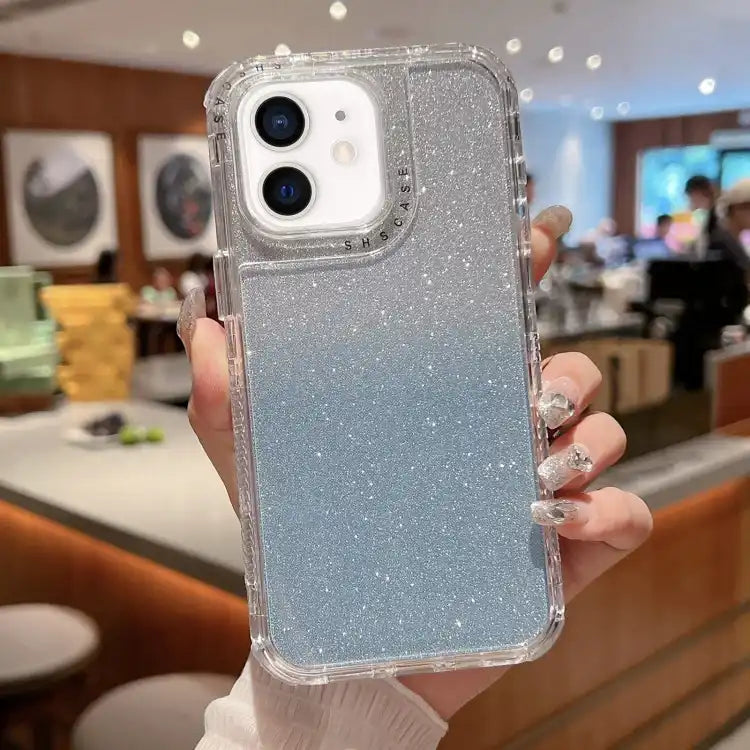 TPU + PC + Glitter Paper Full Coverage Phone Case