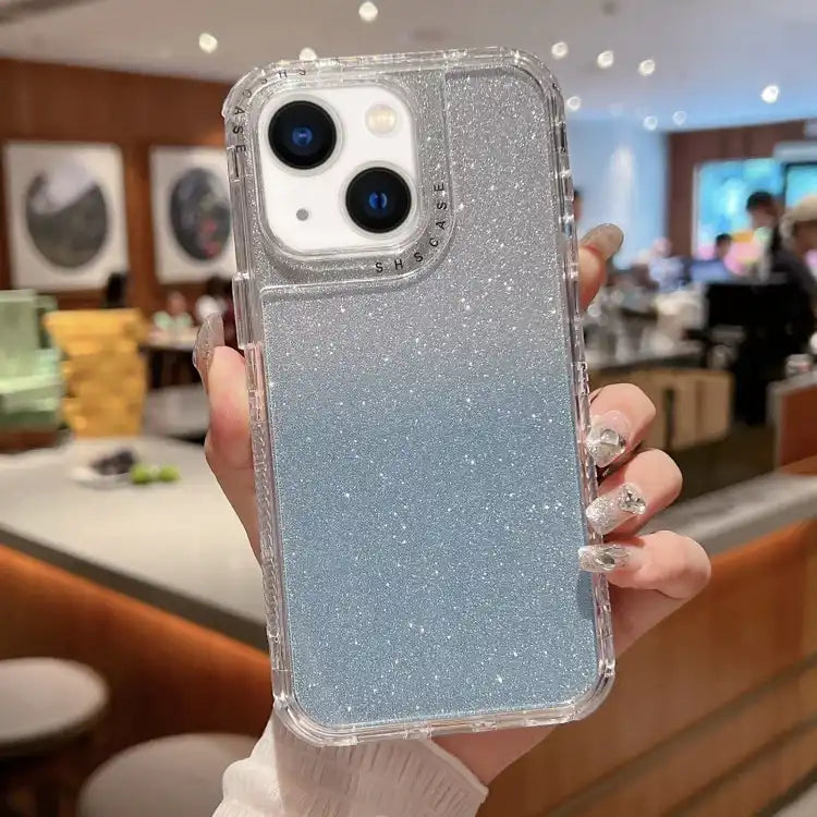 TPU + PC + Glitter Paper Full Coverage Phone Case