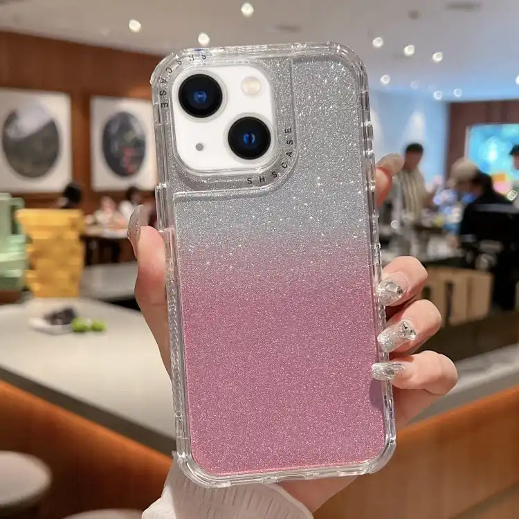 TPU + PC + Glitter Paper Full Coverage Phone Case