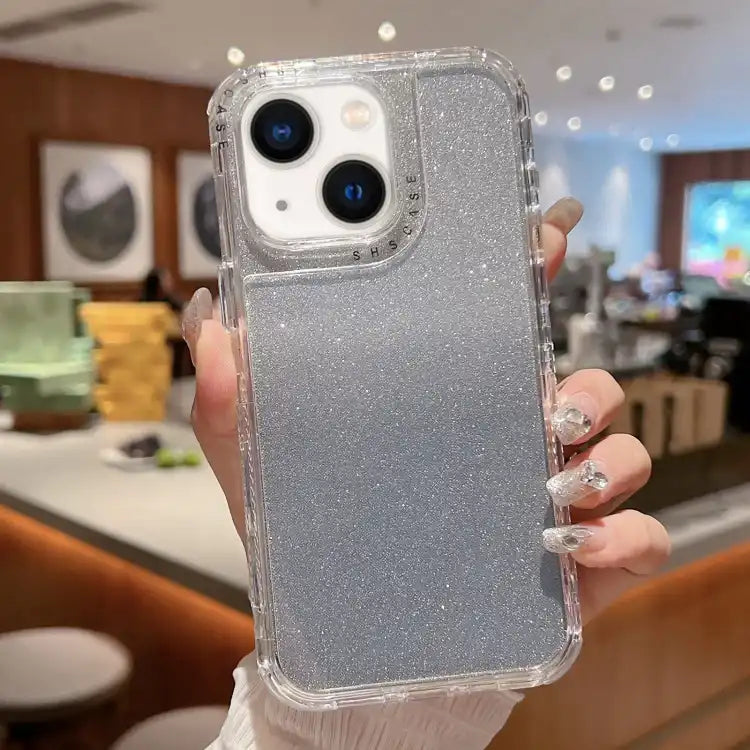 TPU + PC + Glitter Paper Full Coverage Phone Case