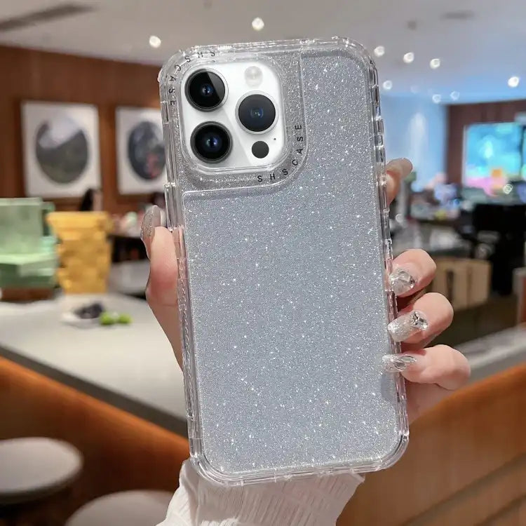 TPU + PC + Glitter Paper Full Coverage Phone Case