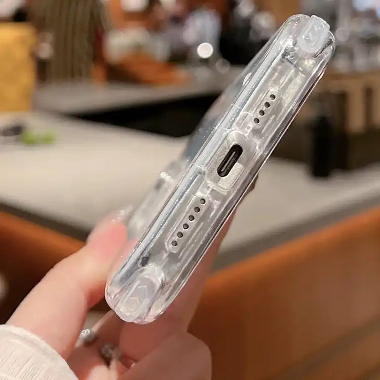 TPU + PC + Glitter Paper Full Coverage Phone Case