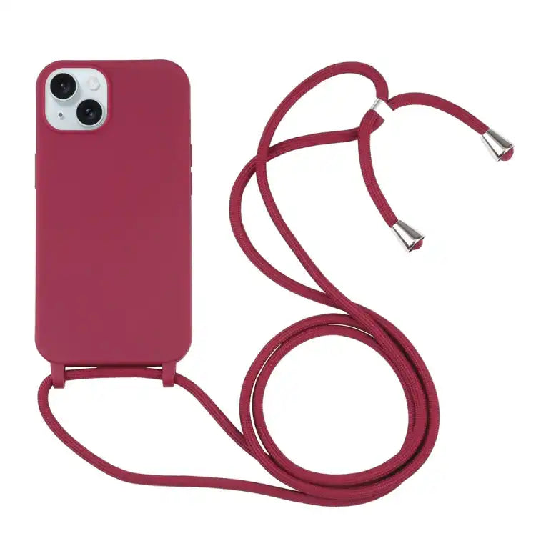 Candy Colors TPU Protective Phone Case with Lanyard