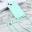 Candy Colors TPU Protective Phone Case with Lanyard