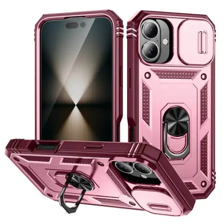 Sliding Camshield TPU + PC Phone Case with Holder