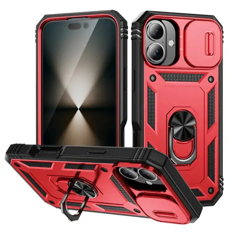Sliding Camshield TPU + PC Phone Case with Holder