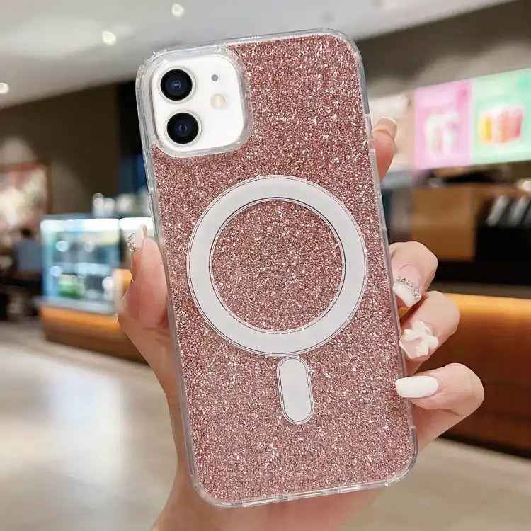 Acrylic Transparent Glitter MagSafe Phone Case