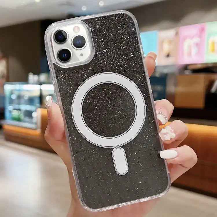 Acrylic Transparent Glitter MagSafe Phone Case