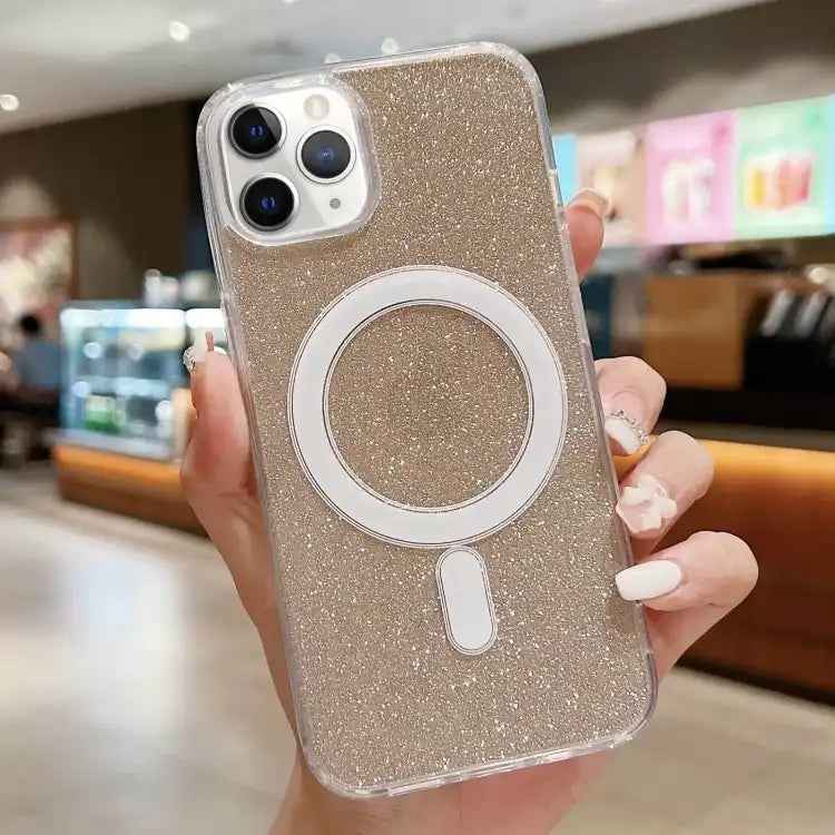 Acrylic Transparent Glitter MagSafe Phone Case