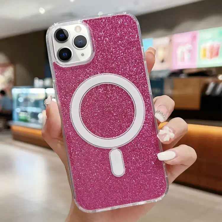 Acrylic Transparent Glitter MagSafe Phone Case