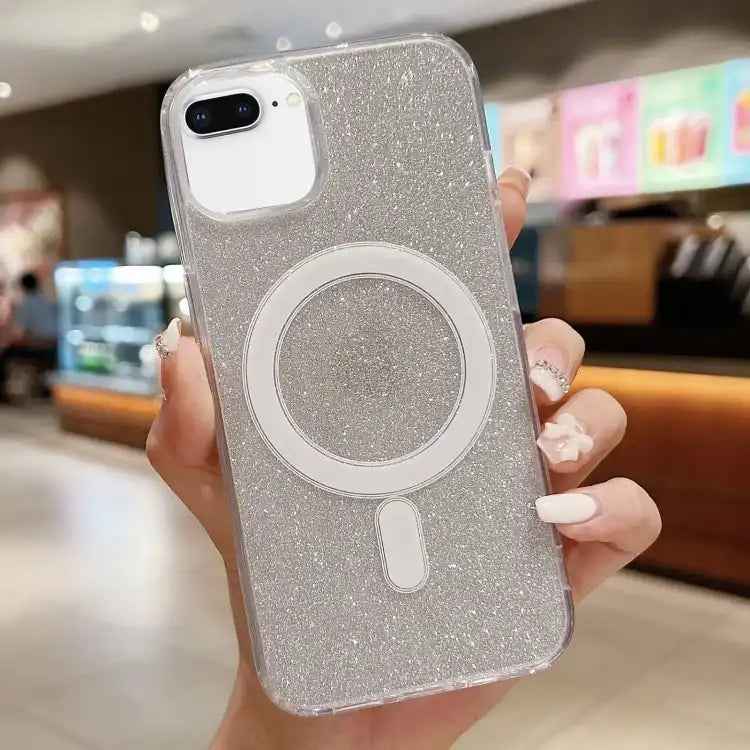 Acrylic Transparent Glitter MagSafe Phone Case