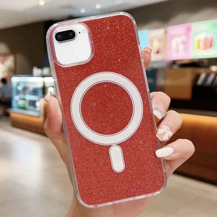 Acrylic Transparent Glitter MagSafe Phone Case
