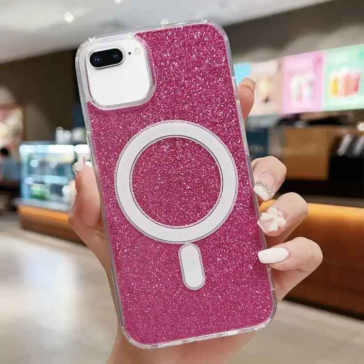 Acrylic Transparent Glitter MagSafe Phone Case