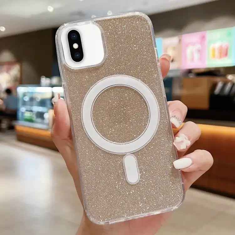 Acrylic Transparent Glitter MagSafe Phone Case