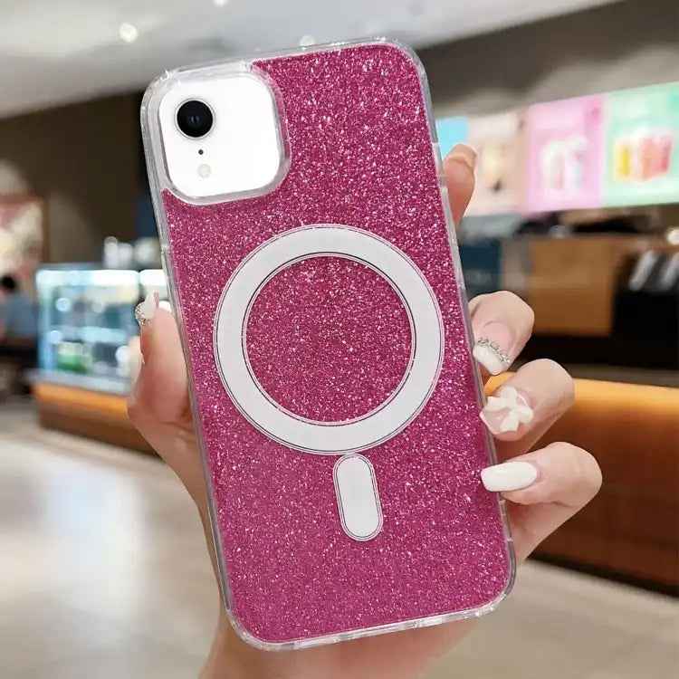 Acrylic Transparent Glitter MagSafe Phone Case