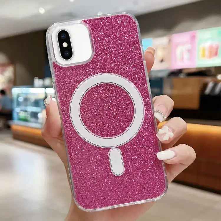 Acrylic Transparent Glitter MagSafe Phone Case