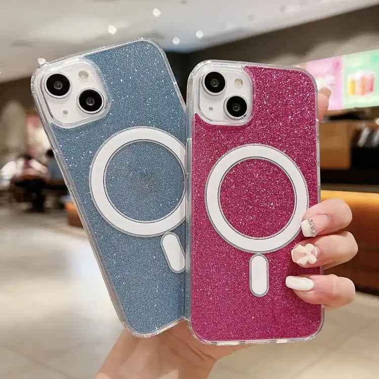 Acrylic Transparent Glitter MagSafe Phone Case