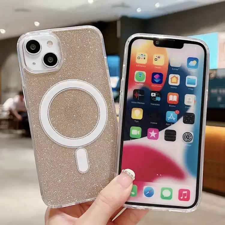 Acrylic Transparent Glitter MagSafe Phone Case