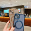 Electroplating Pure Color Glitter Powder MagSafe Phone Case